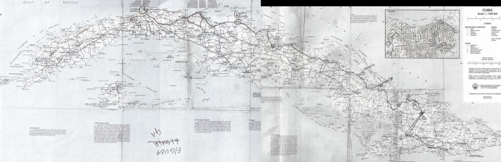 Lorenzo's map plotting his route