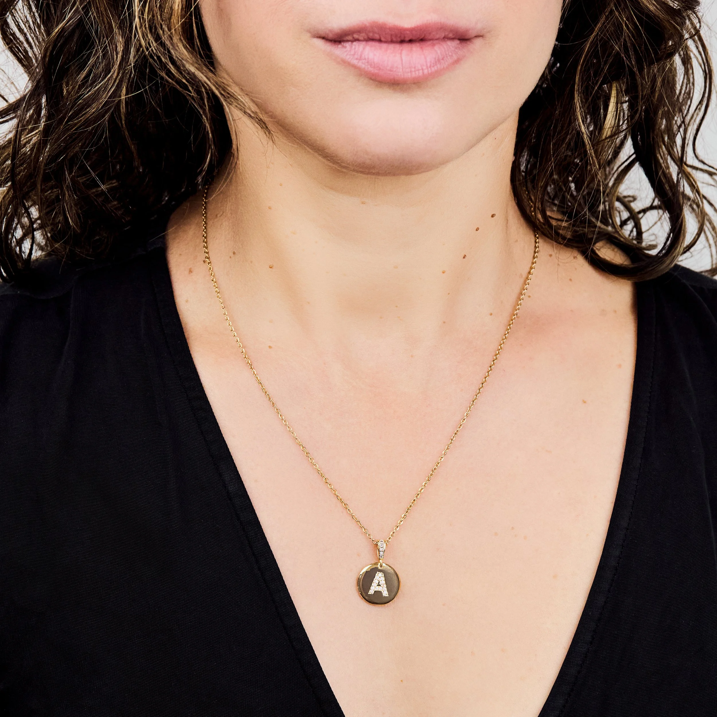 Gold & Diamond Initial Necklace