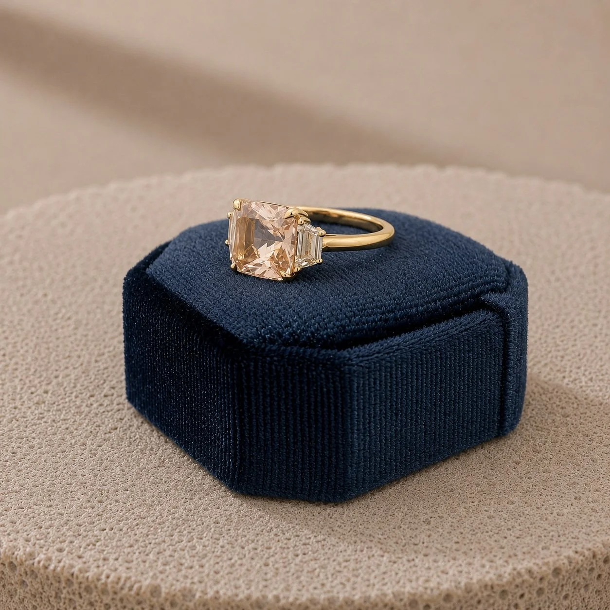 Bespoke 18ct Gold 5 Carat Pink Sapphire Engagement Ring – Handmade in London