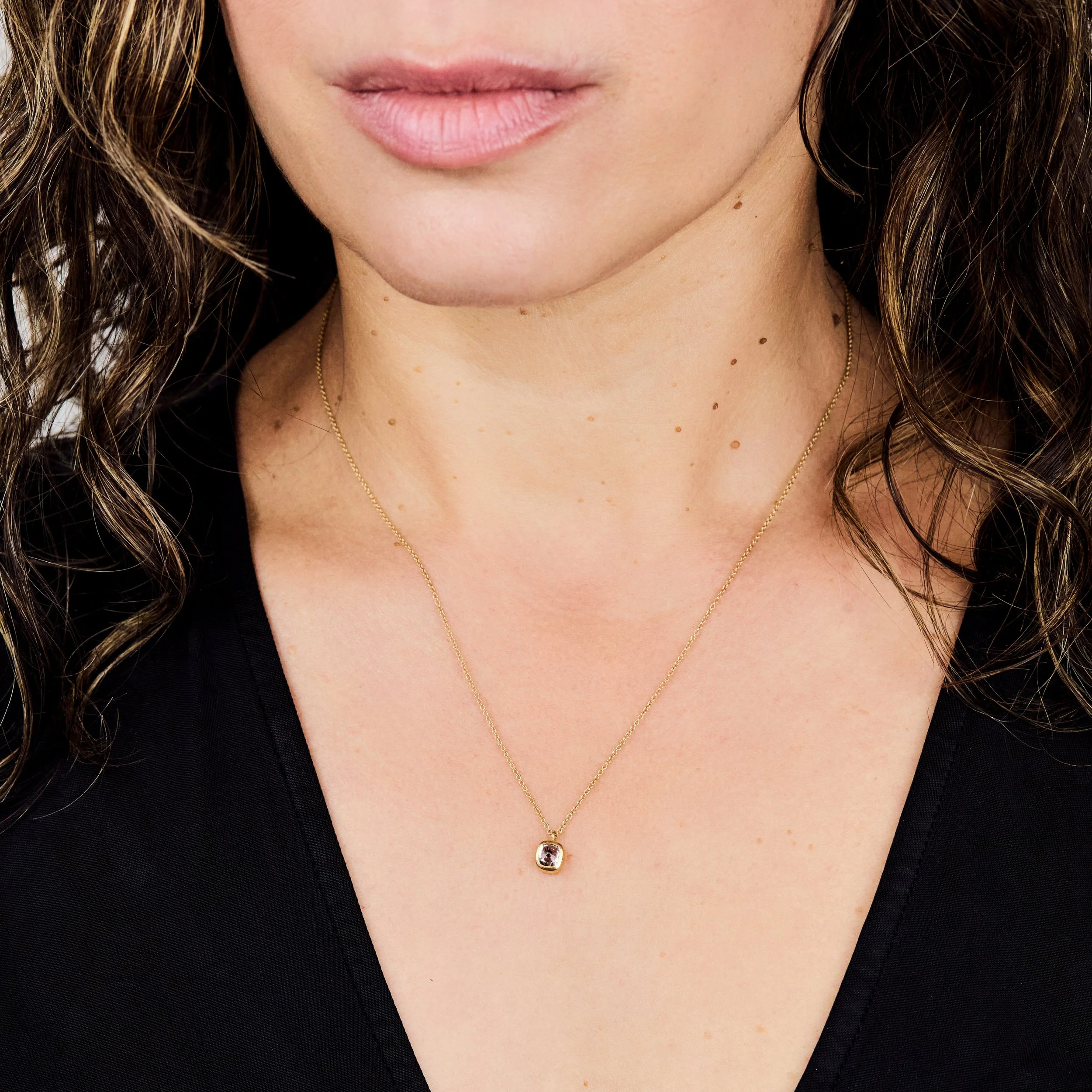 Diamond Necklace Gold - Various Stone Shapes