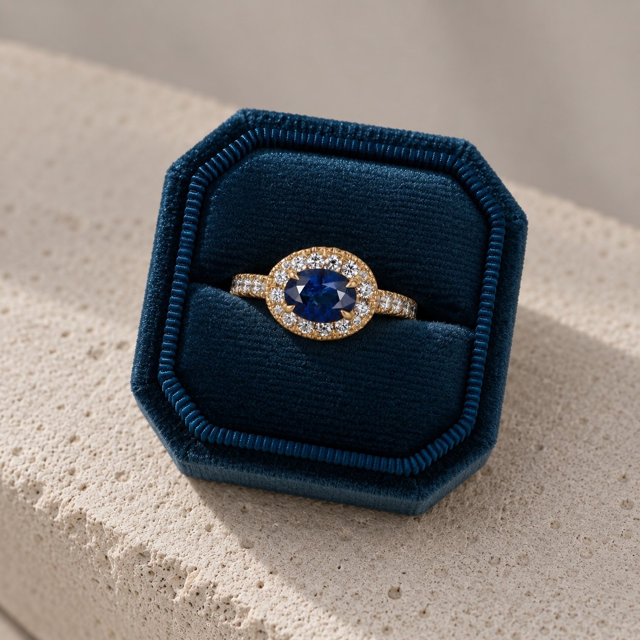East To West Sapphire Ring
