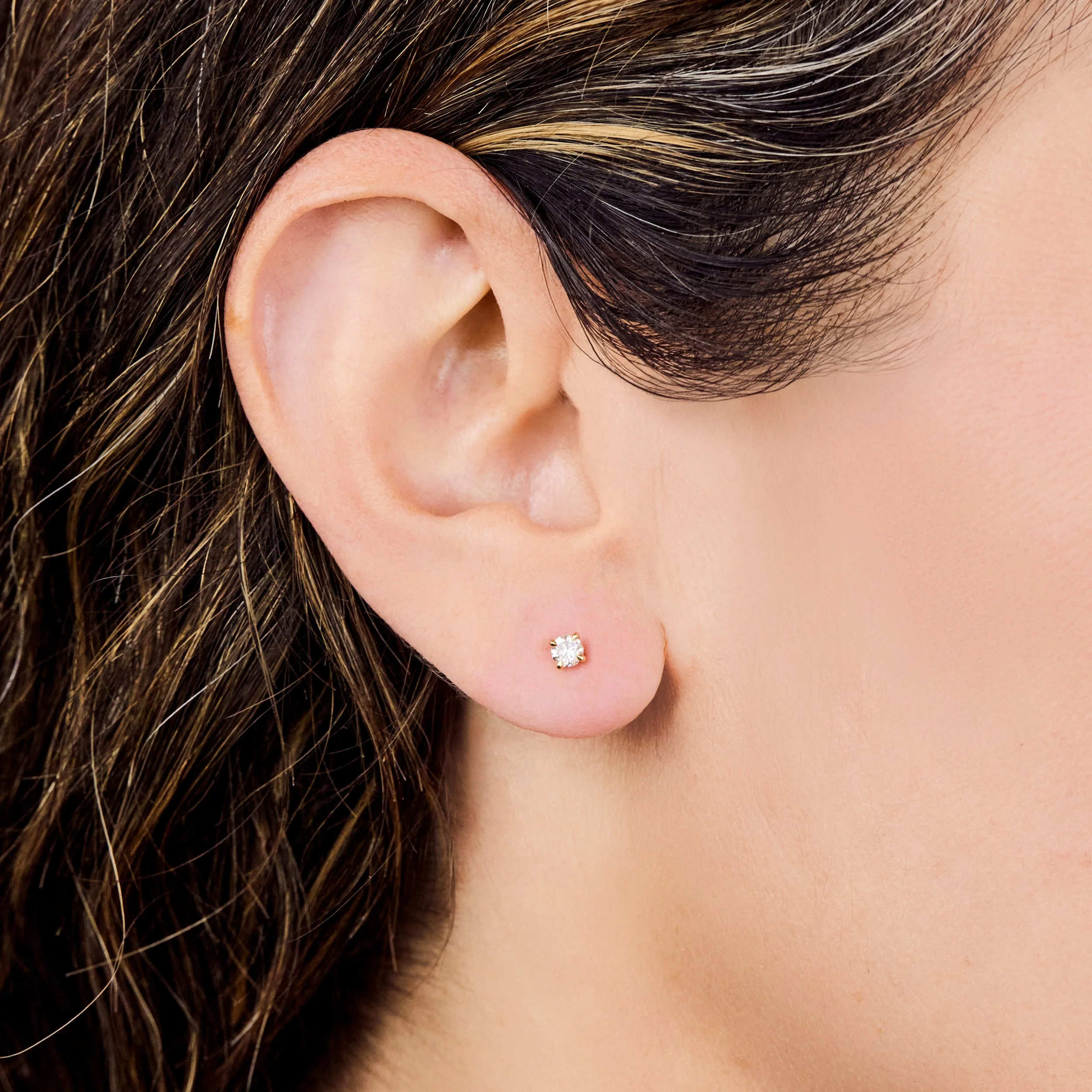 Diamond Stud Earrings - Various Sizes