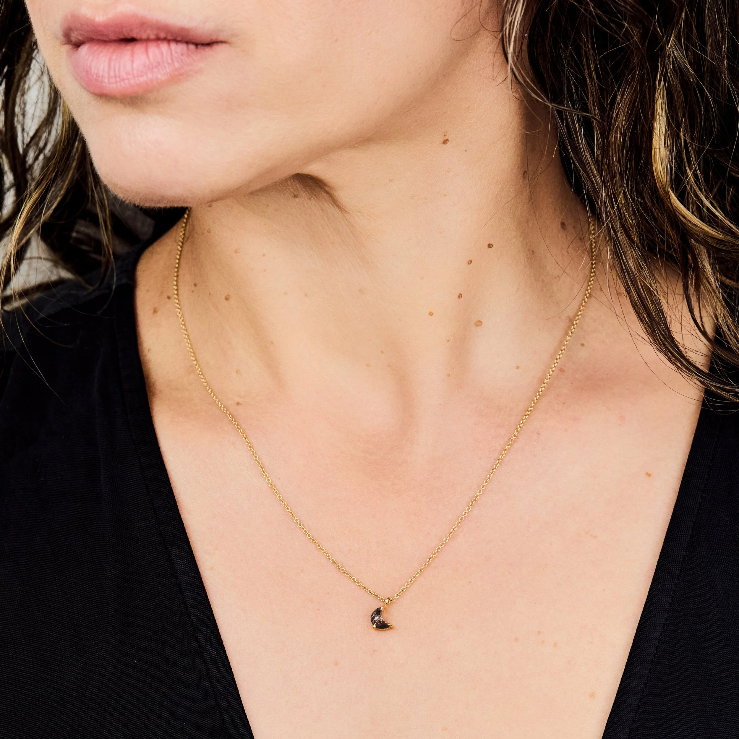 Moon Gem Stone Necklace