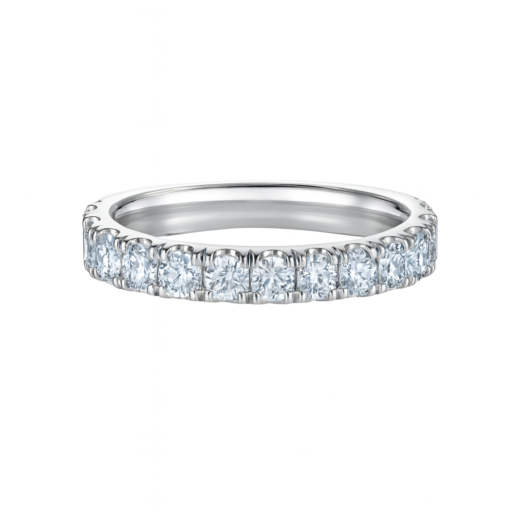 3mm Platinum 'cut-down' wedding band