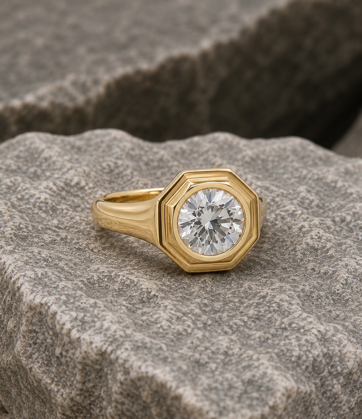 18ct Gold Vintage Art Deco Diamond Ring