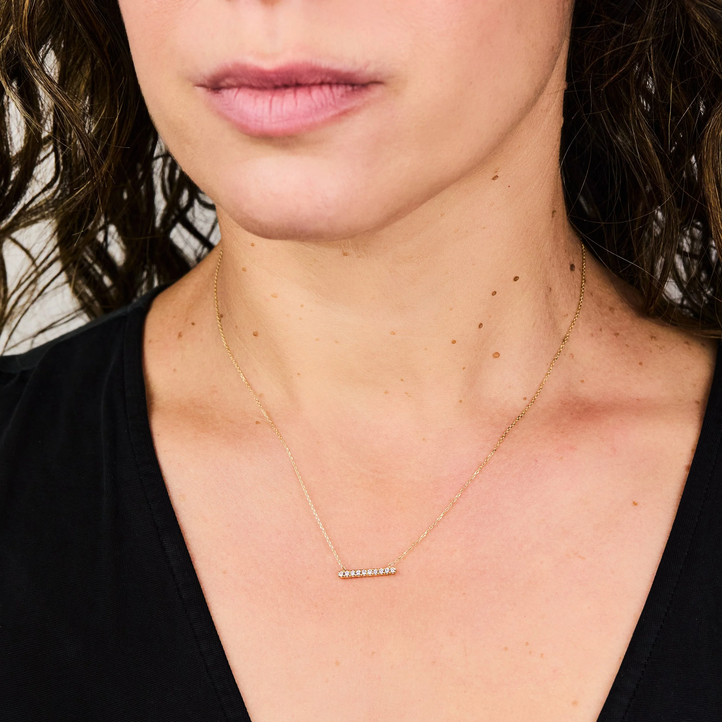 Diamond Bar Necklace