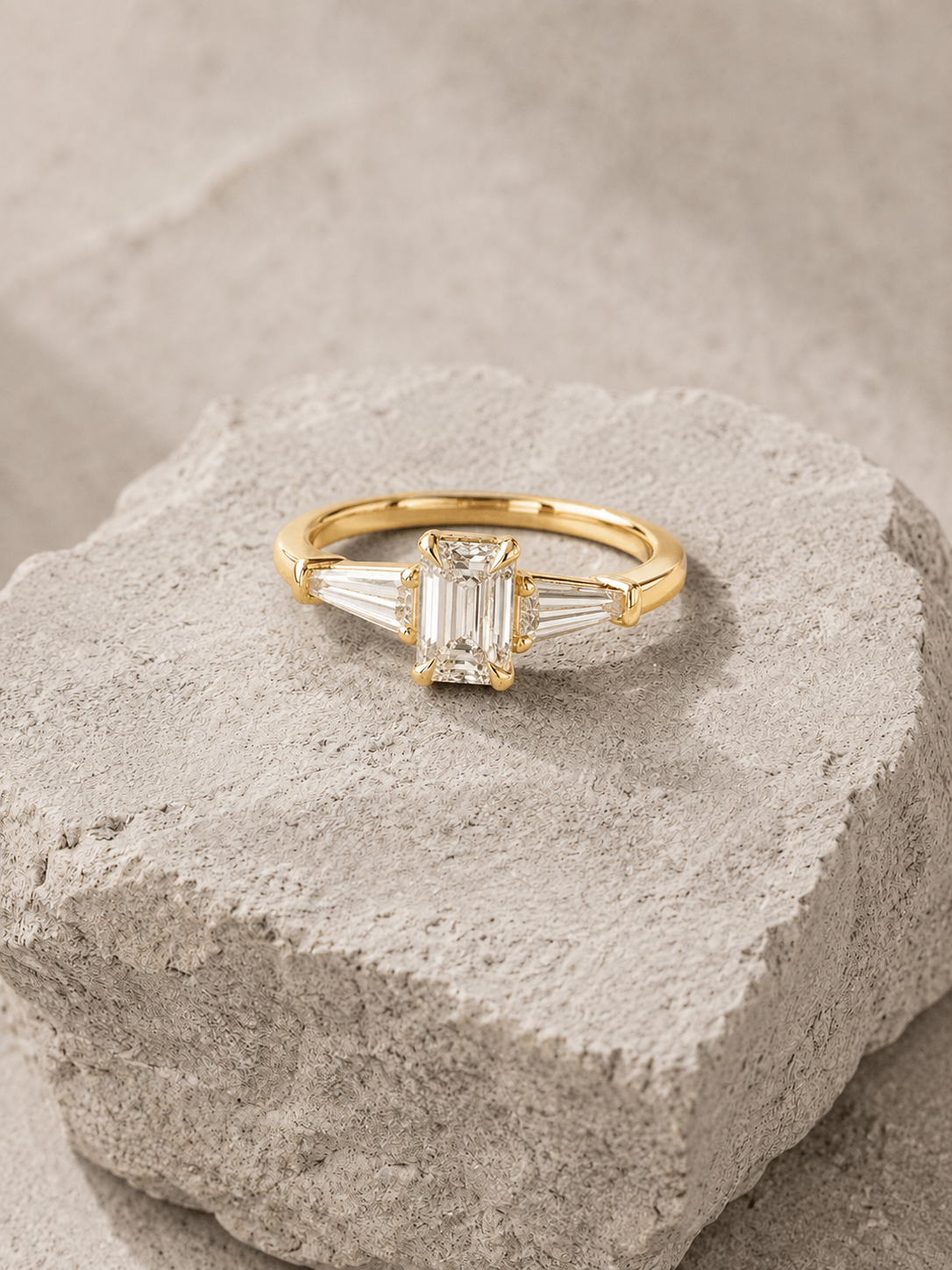 Emerald-Cut Diamond Engagement Ring