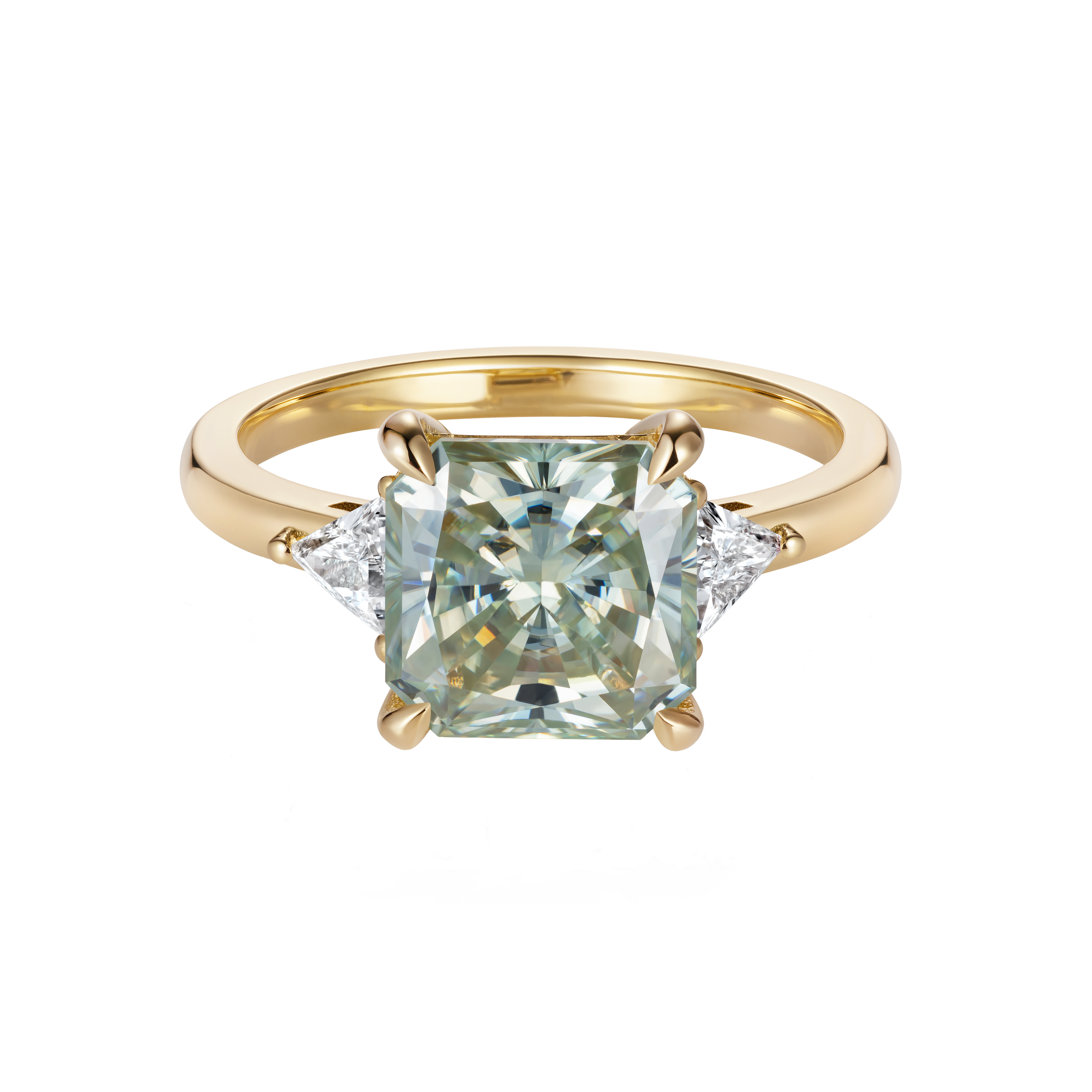 Turqouise Moissanite Ring