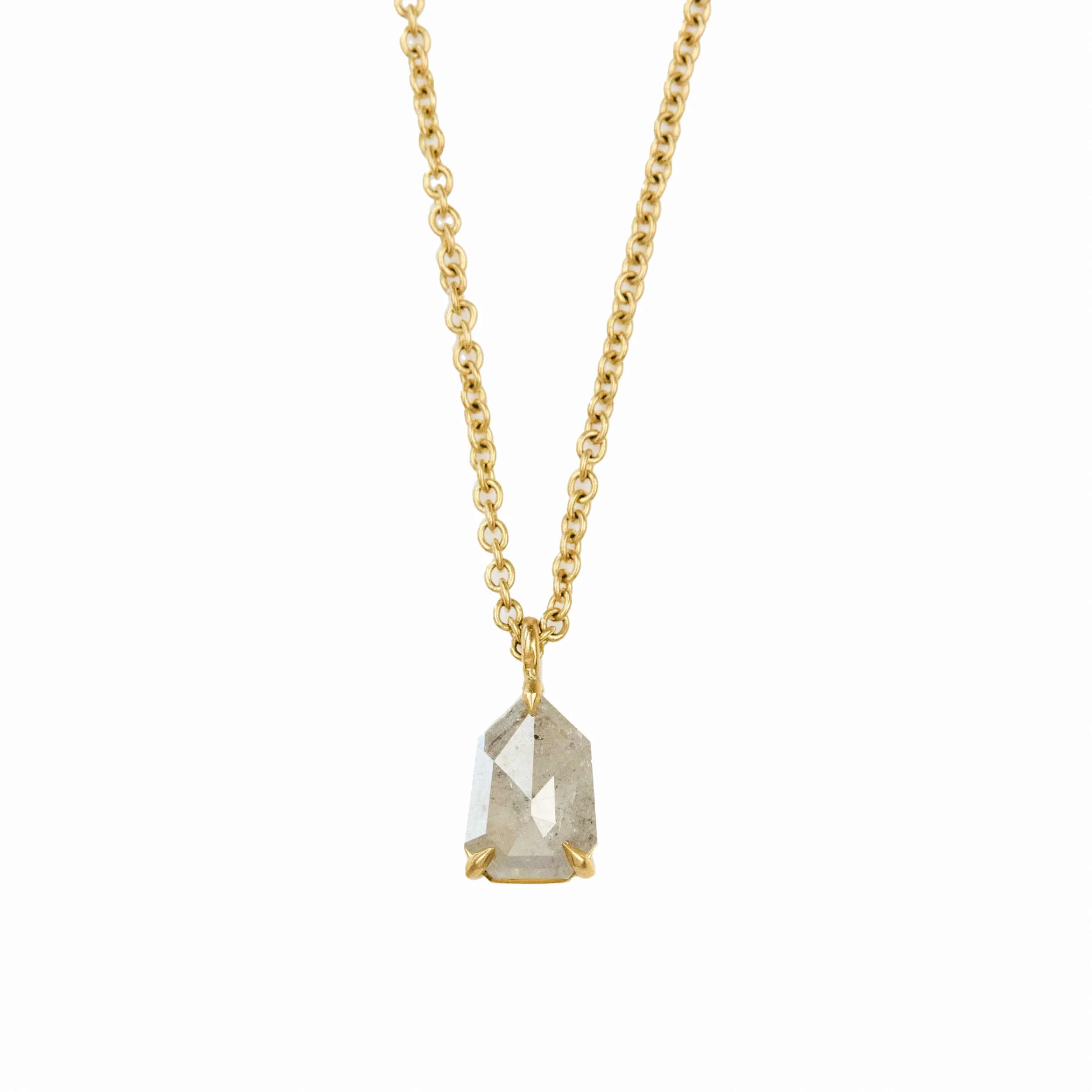 Gold Salt & Pepper Diamond Pendant