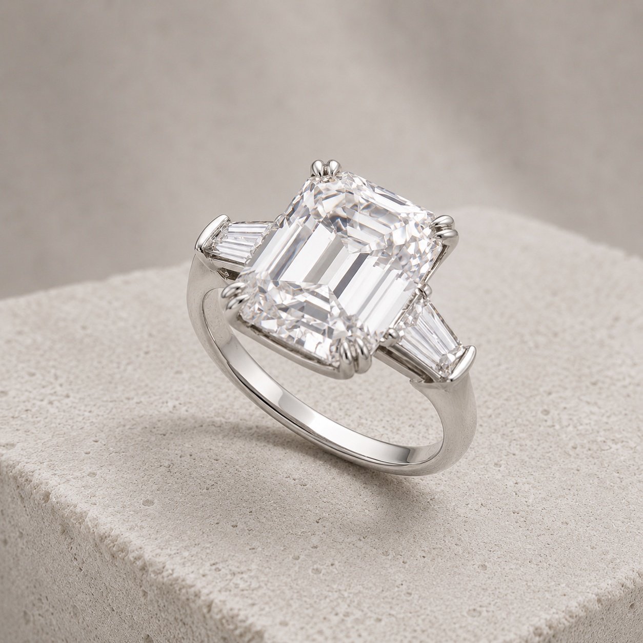 Emerald-Cut Diamond Ring