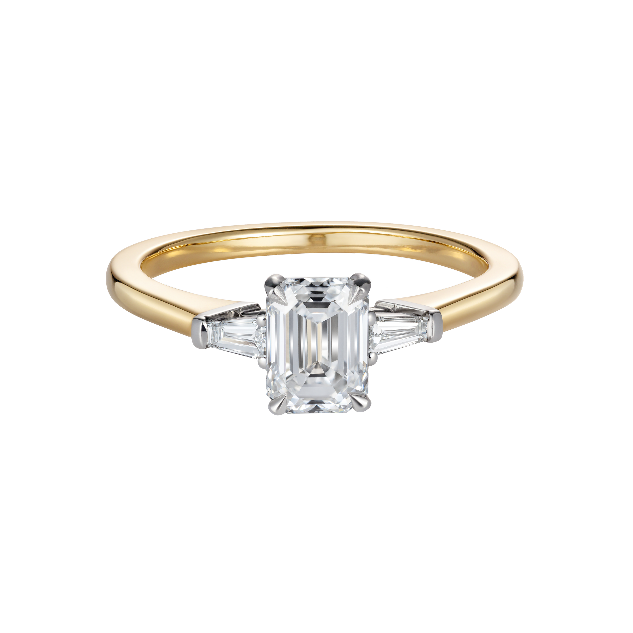 Emerald Cut & Tapered Baguette Ring