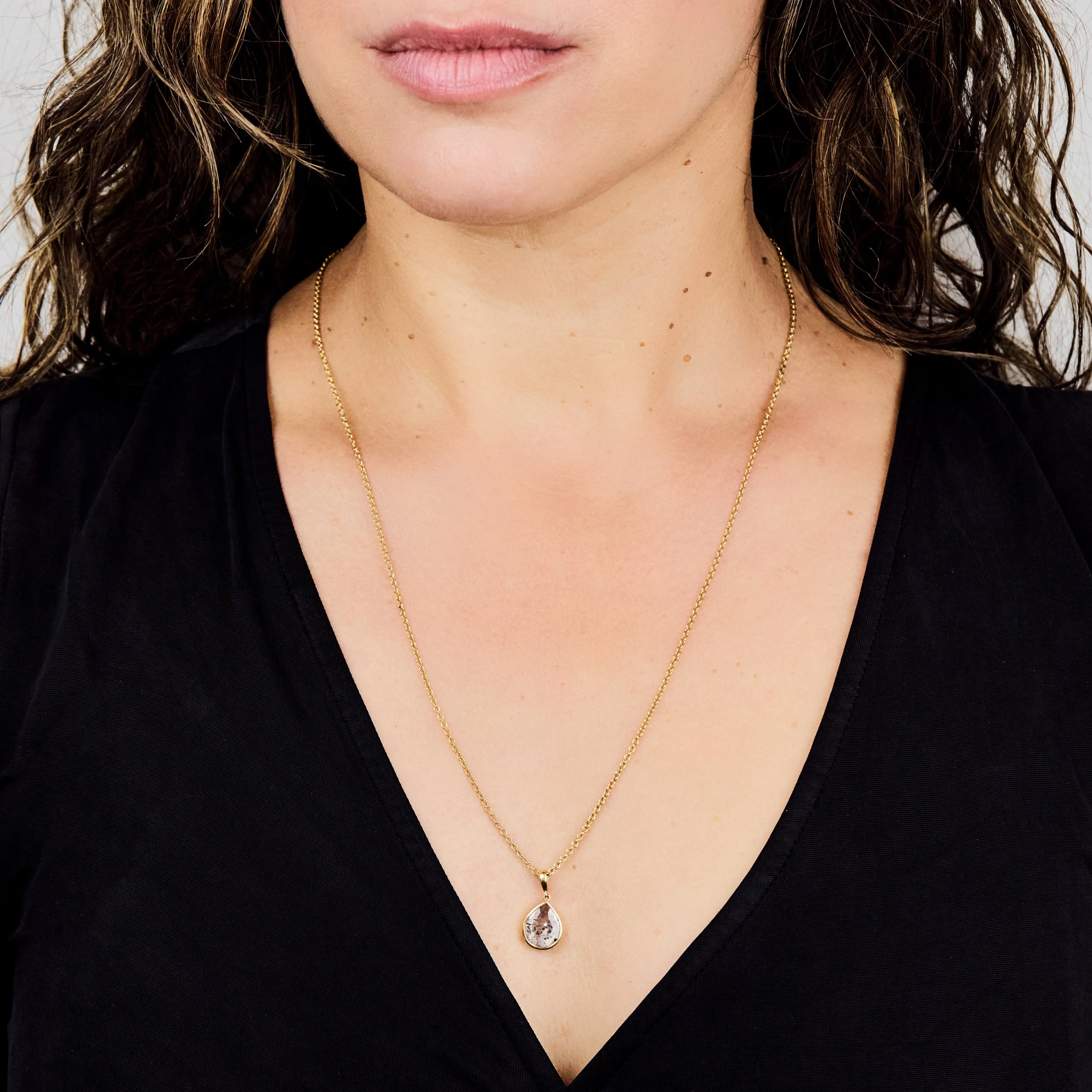 Diamond Necklace Gold - Various Stone Shapes