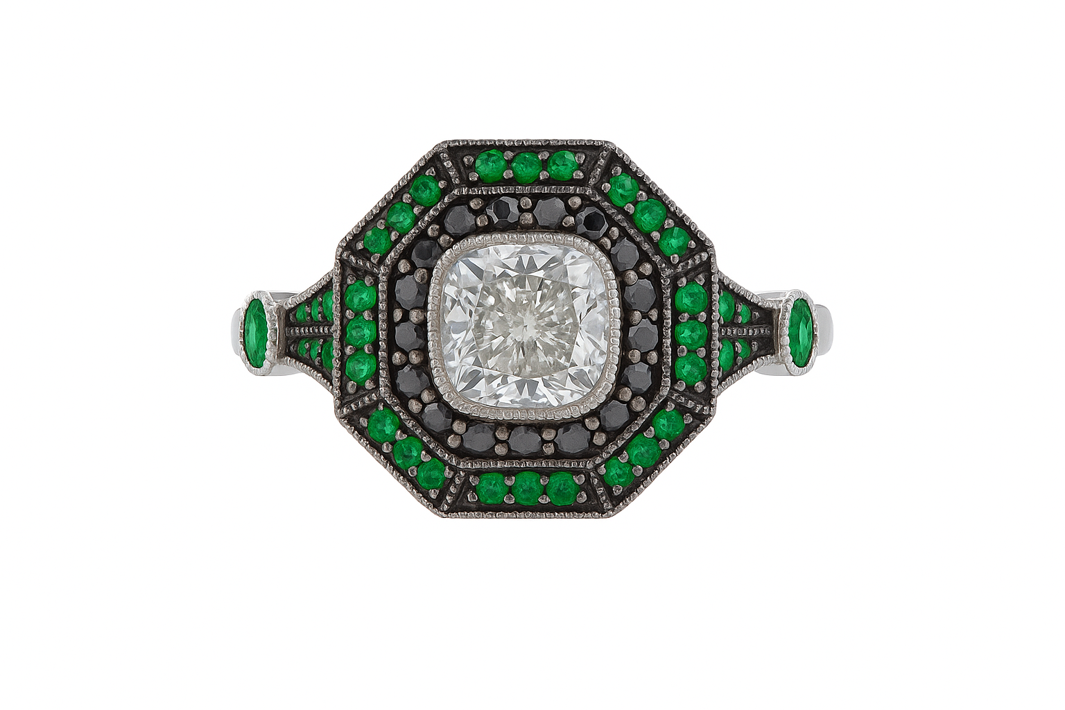 Diamond & Emerald Ring