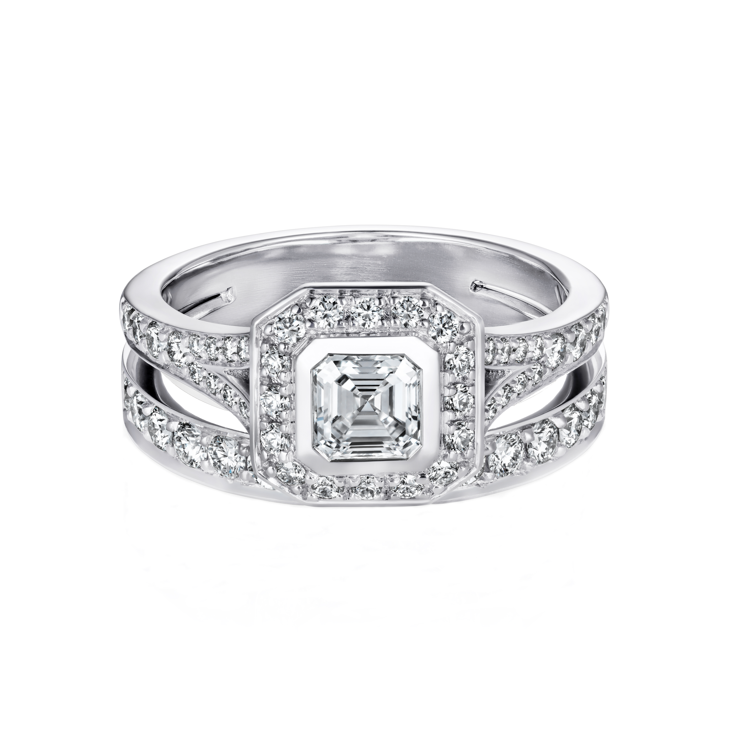 Asscher Cut Diamond Ring