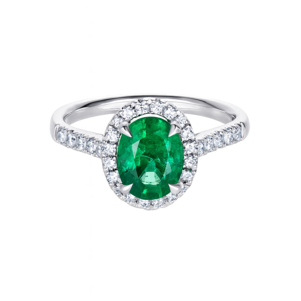 Emerald & Diamond Halo