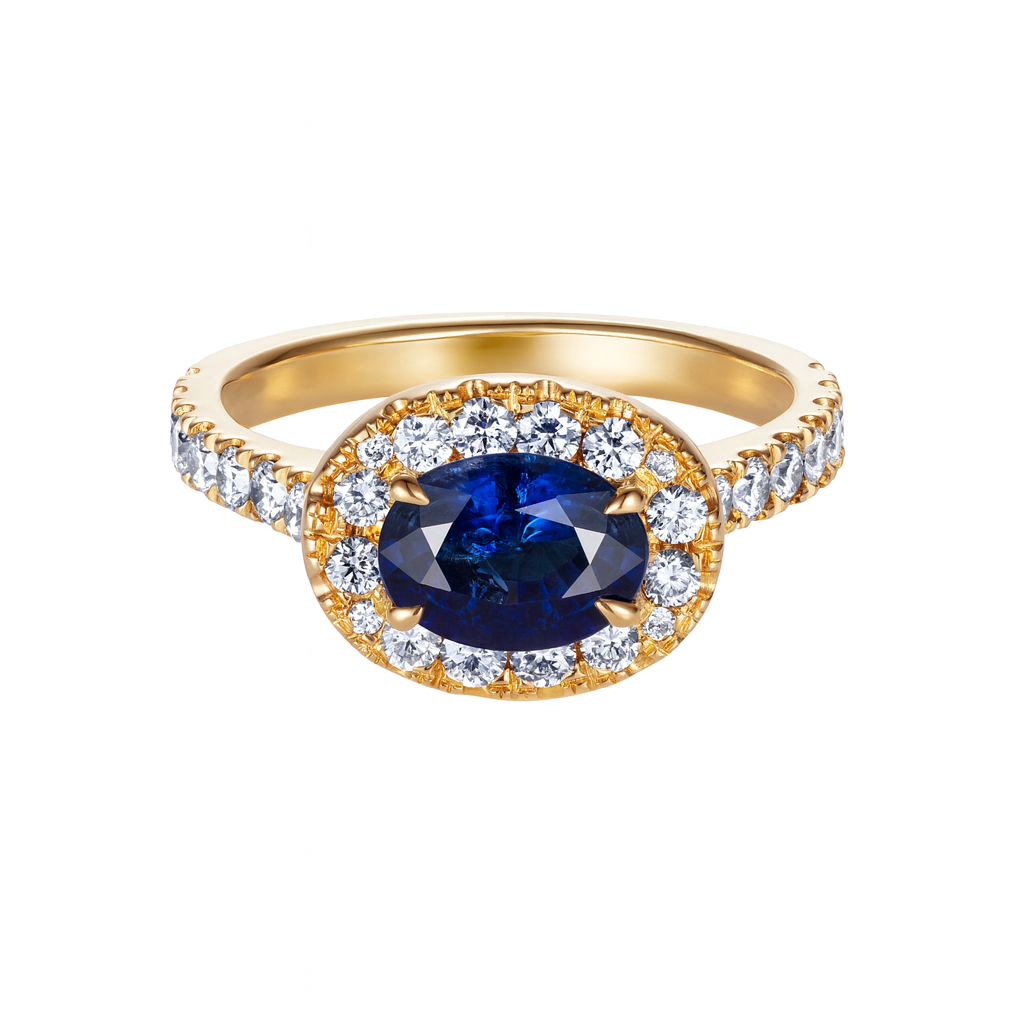 East To West Sapphire Ring