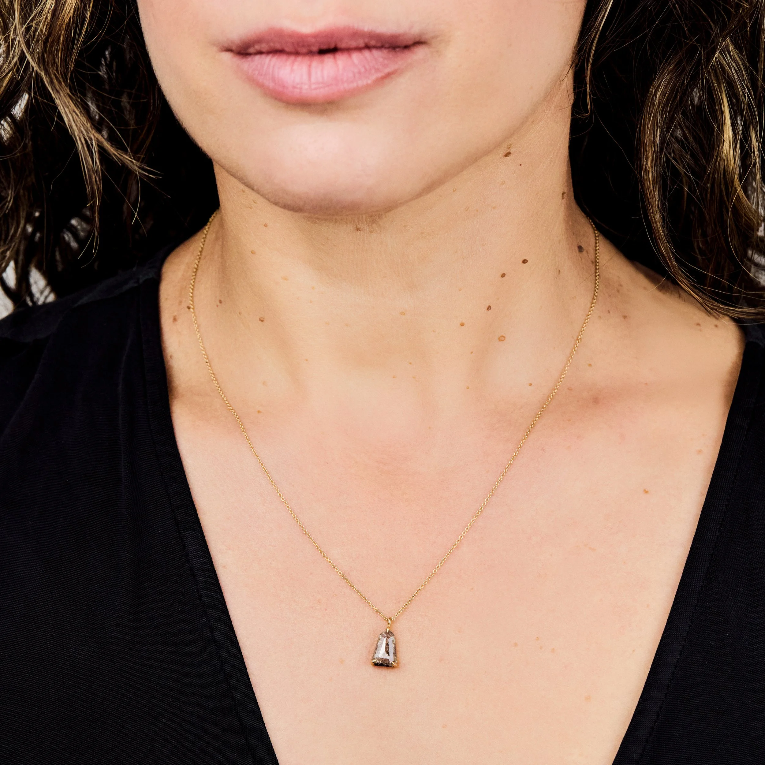 Triangle Gem Stone Necklace