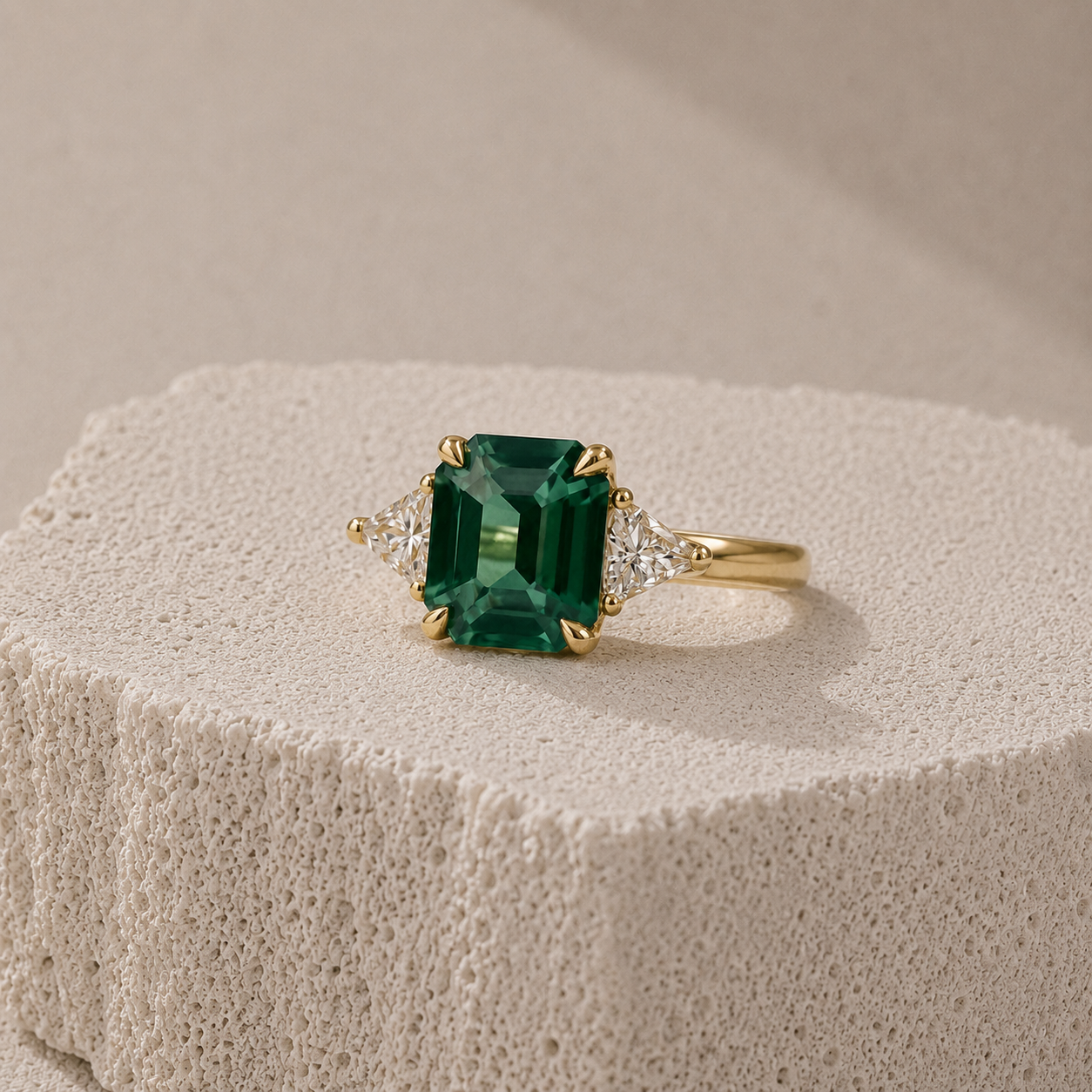 Teal Sapphire Engagement Ring