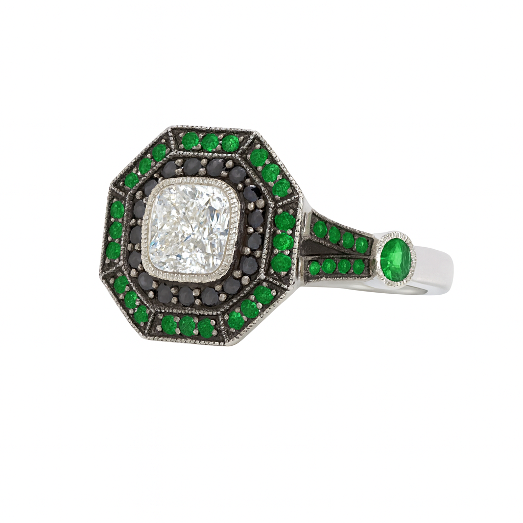 Diamond & Emerald Ring