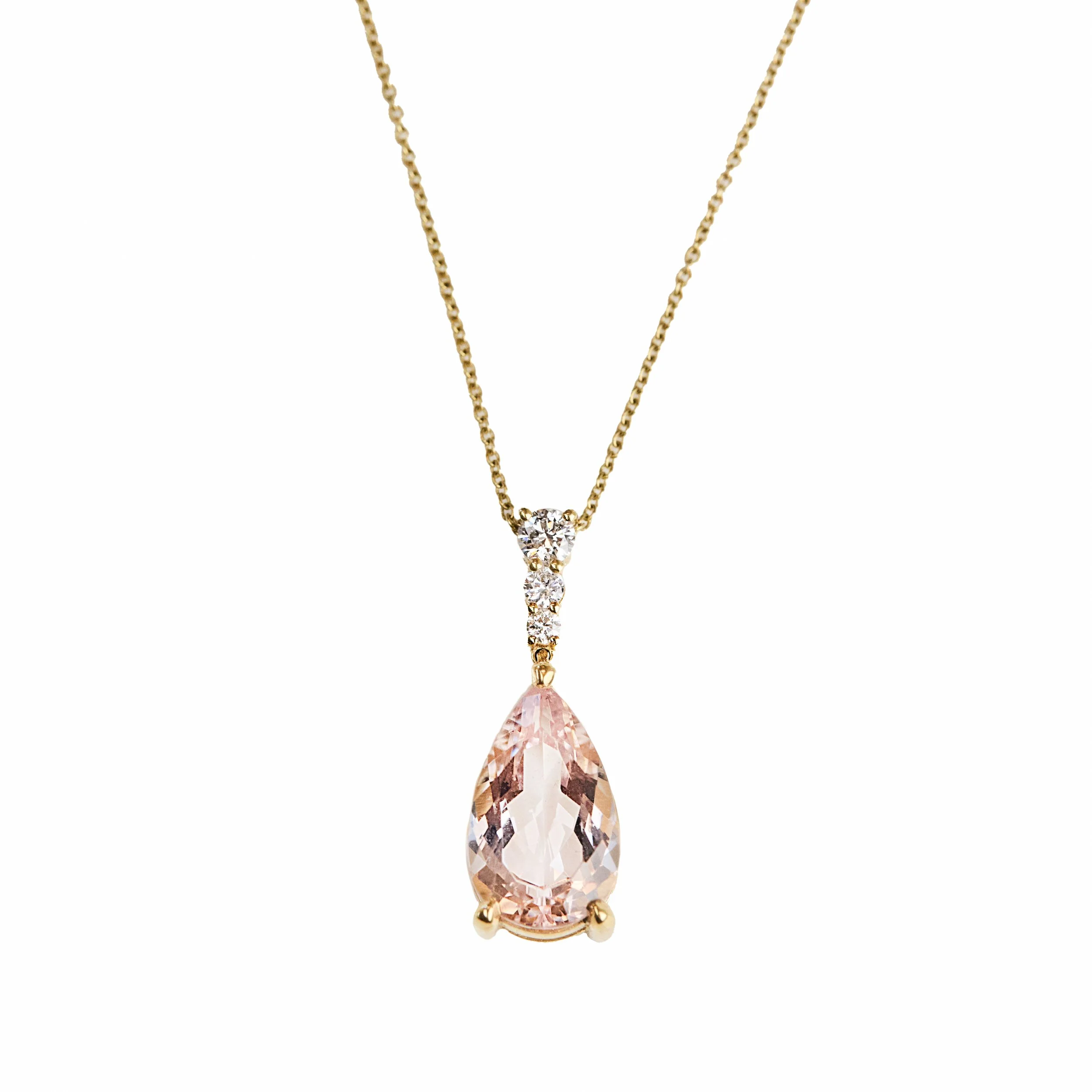 Morganite & Diamond Necklace