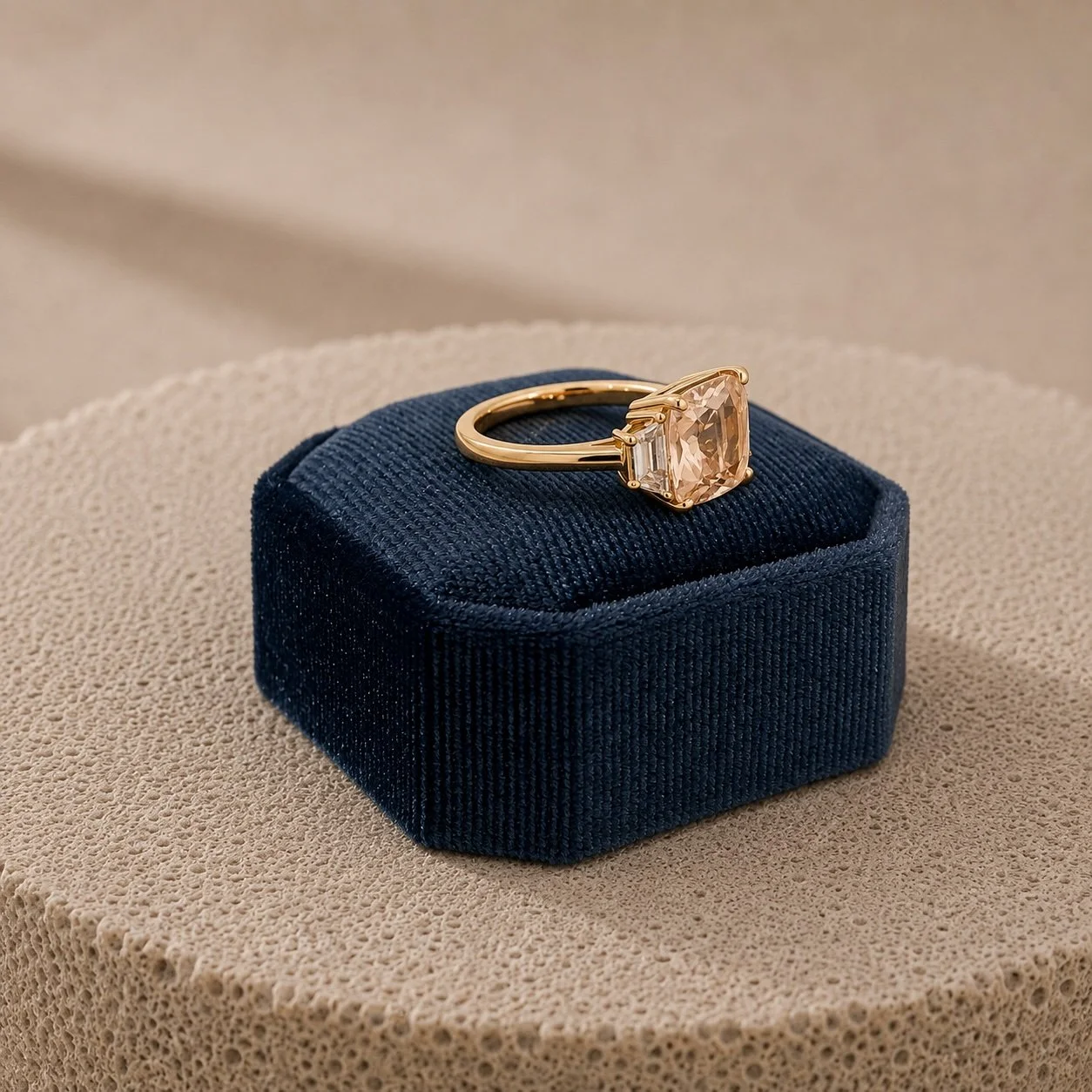 Bespoke 18ct Gold 5 Carat Pink Sapphire Engagement Ring – Handmade in London