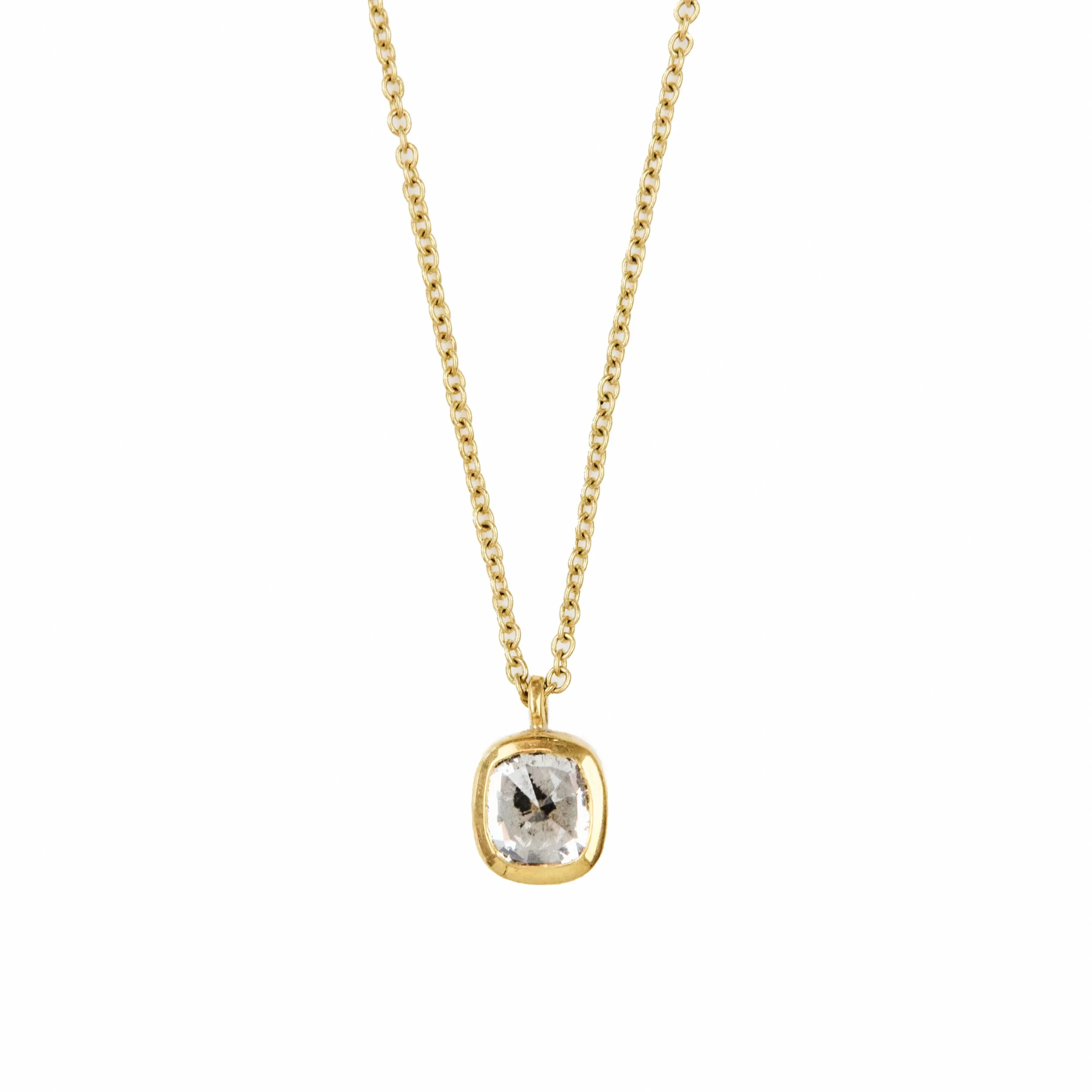 Diamond Necklace Gold - Various Stone Shapes