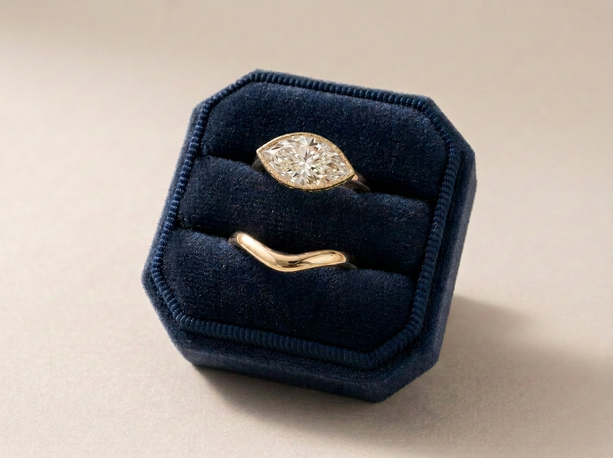 Marquise-Cut Diamond Engagement Ring