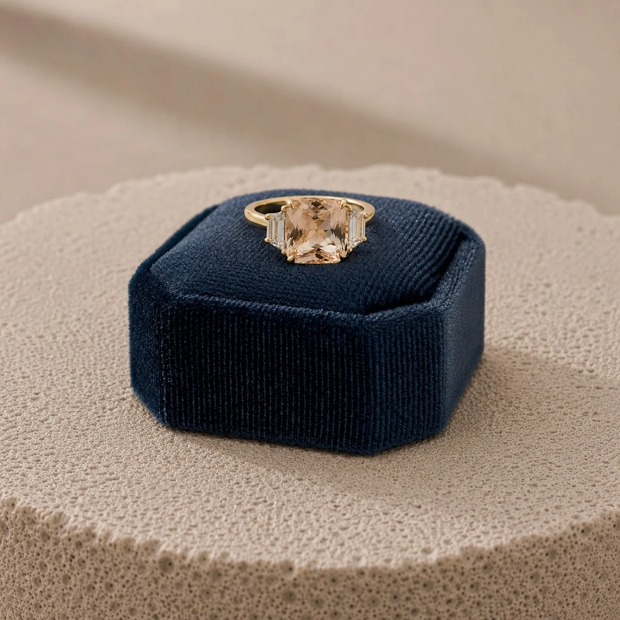 Bespoke 18ct Gold 5 Carat Pink Sapphire Engagement Ring – Handmade in London