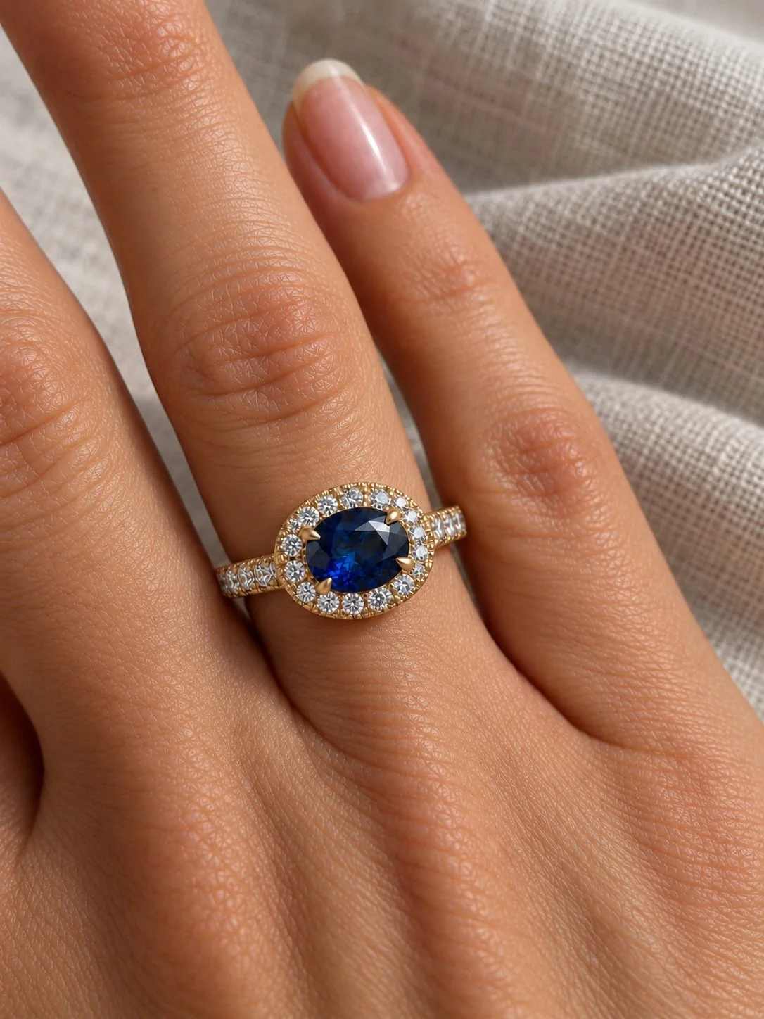 East To West Sapphire Ring