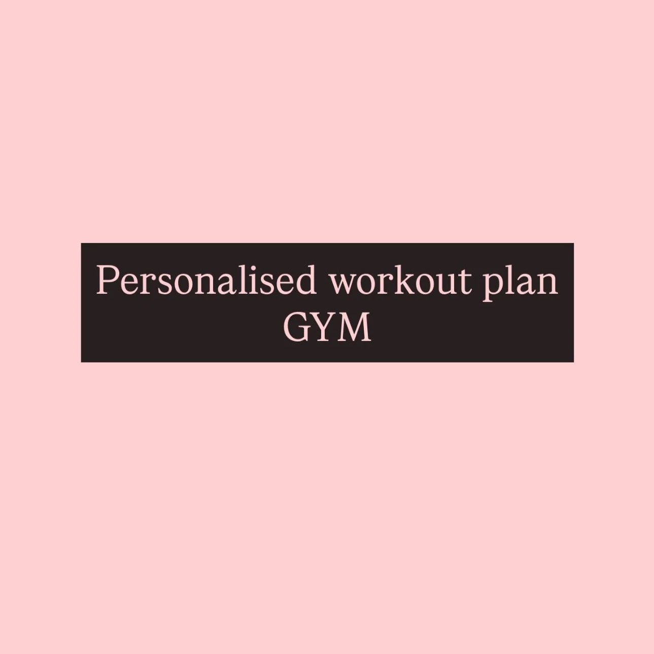 8 week Personalised Home and Gym based plan!