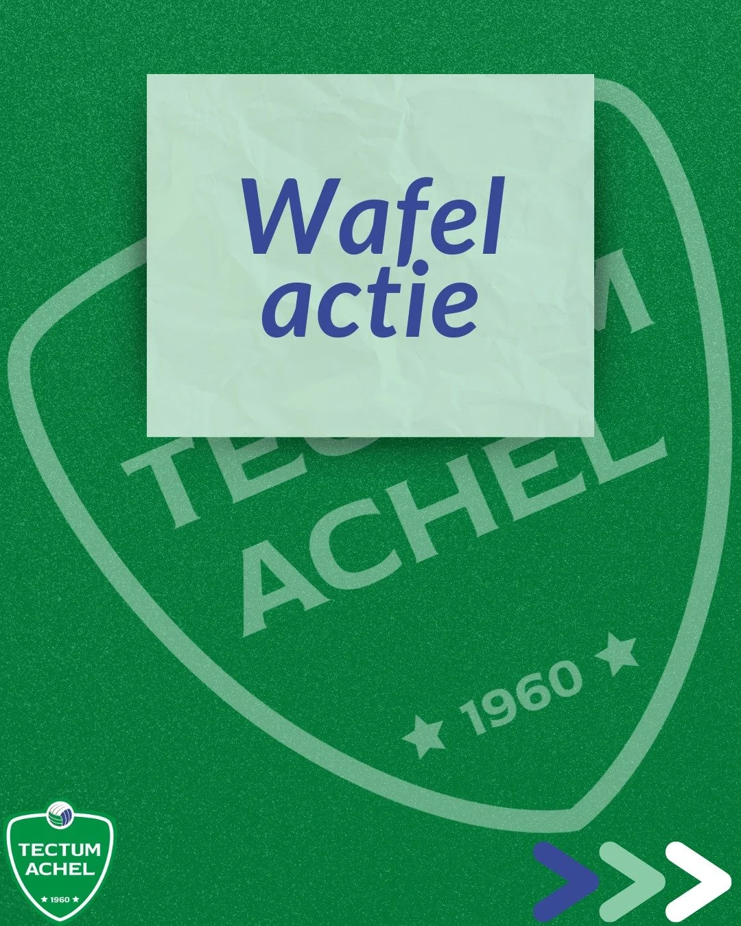 📢Wafelactie🧇🏐
Beste spelers en ouders,
Onze wafelactie 2025 is gestart! Met de opbrengst houden we kosten voor kledij, trainingen etc. beperkt en kunnen we een paar mooie activiteiten aanbieden doorheen het seizoen 🥳

Vul het blad in dat je van d
