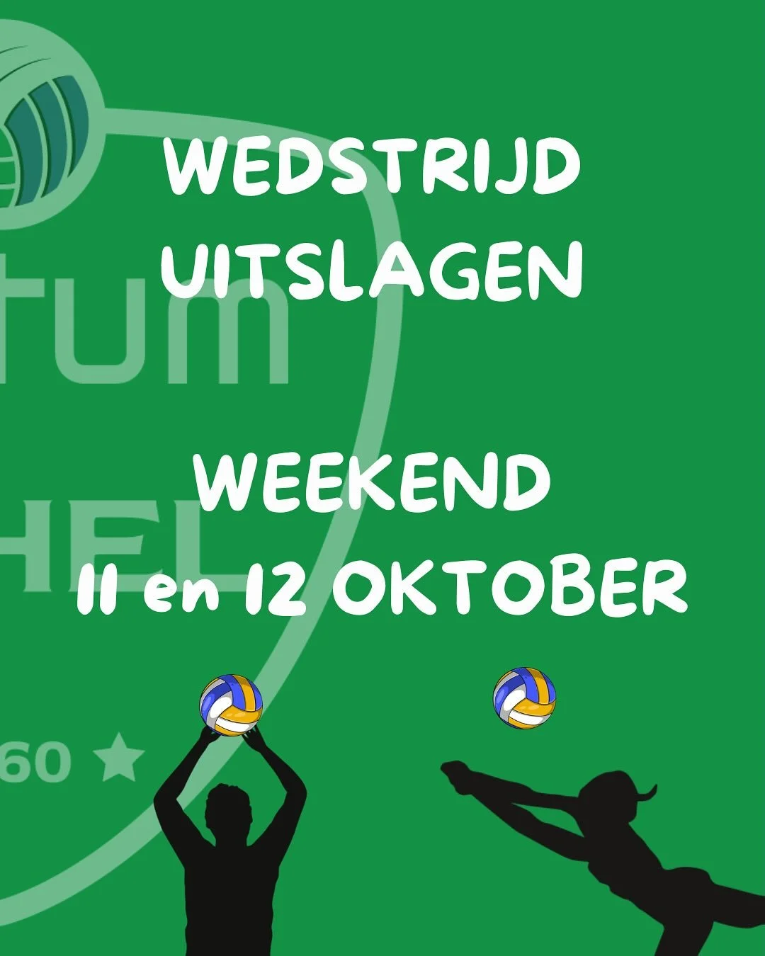 Uitslagen weekend 11 &amp; 12 oktober 

Alle ploegen hebben weer hard hun best gedaan! Ook onze allerkleinste spelers hebben hun eerste toernooitje erop zitten. En wat hebben ze dat goed gedaan! 💚🏐