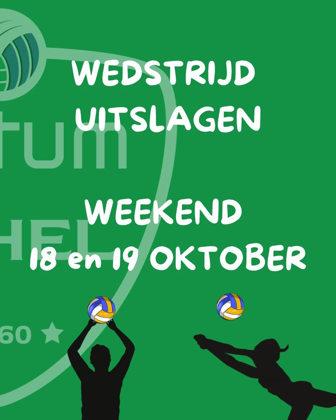 Uitslagen weekend 18 &amp; 19 oktober