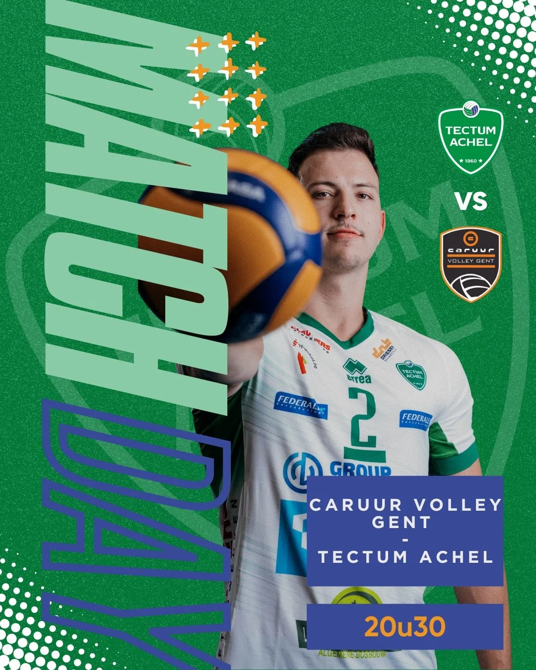 🤍 MATCHDAY 🤍
Een verre verplaatsing op vrijdagavond, wij kijken alvast uit naar onze 1/8e finale vanavond! 

📅 24 oktober 2025 | 20u30
📍 EDUGO Arena | Sint-Jozefstraat 16 | 9041 Oostakker
💻https://watch.lottovolleyleague.be/Men