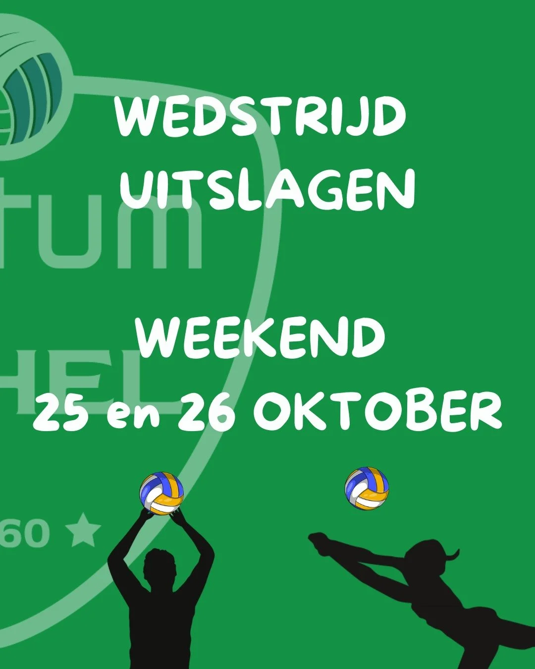 Uitslagen weekend 25 &amp; 26 oktober

Onze teams hebben dit weekend weer hard hun best gedaan! 💚 Een weekend vol volleybal-plezier. 🏐🎉