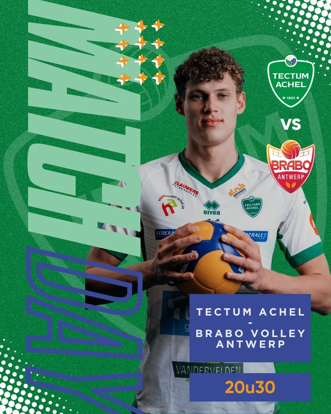 🤍 MATCHDAY 🤍
Allen naar De Koekoek vanavond, we need you!

📅 22 november 2025 | 20u30
📍 Sporthal De Koekoek | Grevenbroekstraat 11 | 3930 Hamont-Achel
💻https://watch.lottovolleyleague.be/Men