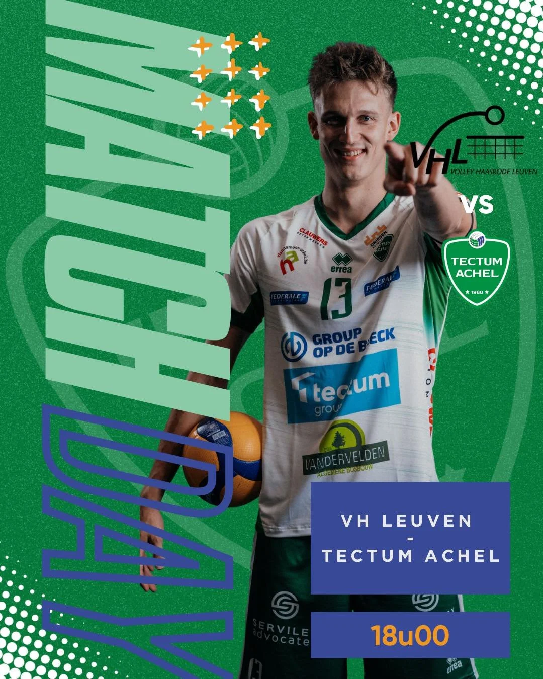 🤍 MATCHDAY 🤍
Op zondag deze keer, de ideale manier om uw weekend af te sluiten!

📅 30 november 2025 | 18u00
📍 Sportoase | Philipssite 6 | 3001 Leuven
💻https://watch.lottovolleyleague.be/Men
