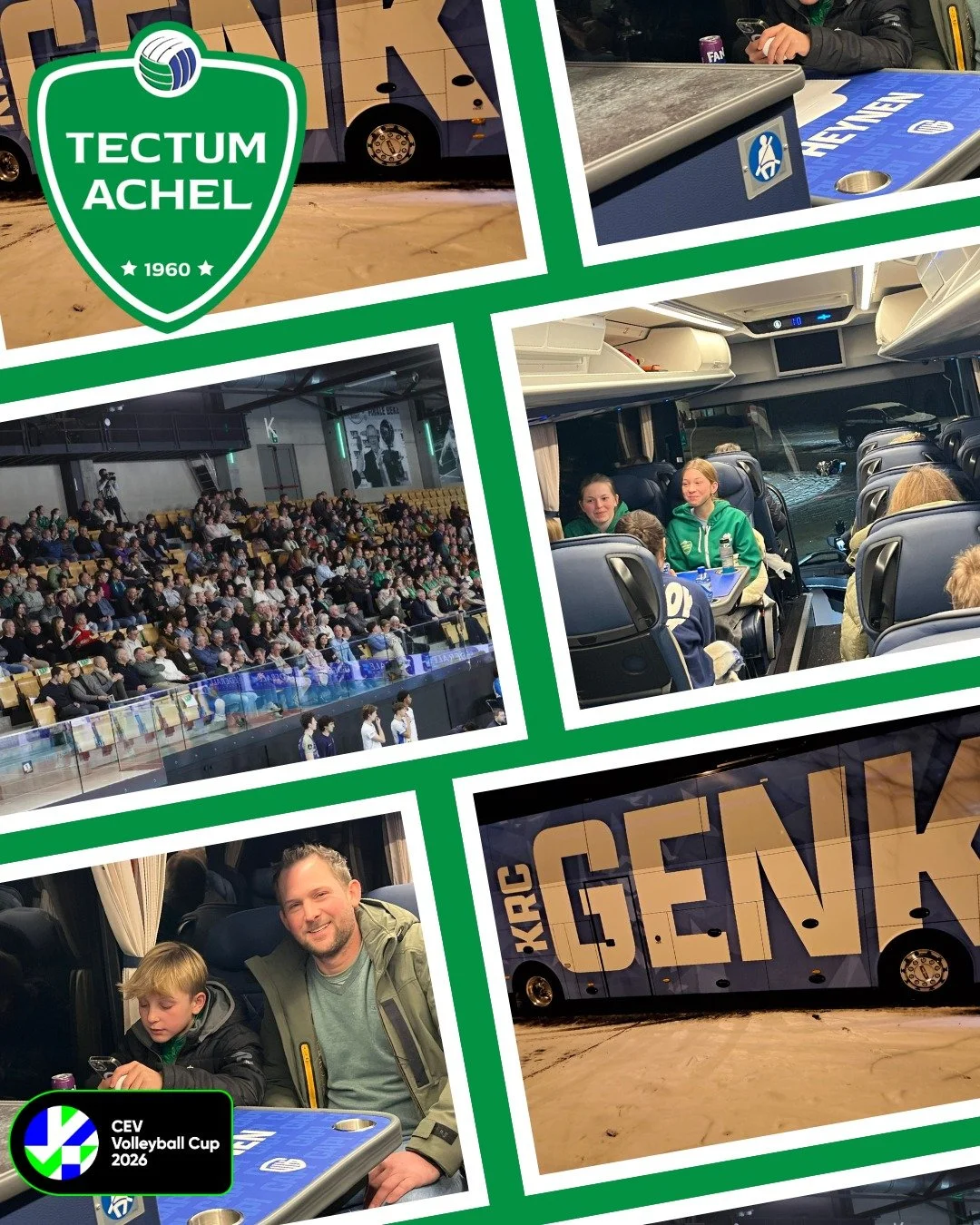 Wauw! Wat een avond! 🤩
Samen onderweg... richting Maaseik voor de CEV volley Cup: Tectum Achel &ndash; TSV Hartberg.

Dankzij onze sponsor, autocars Neyens, werden onze jeugdspelers in de watten gelegd (met een extraatje🥤) en veilig naar de wedstri