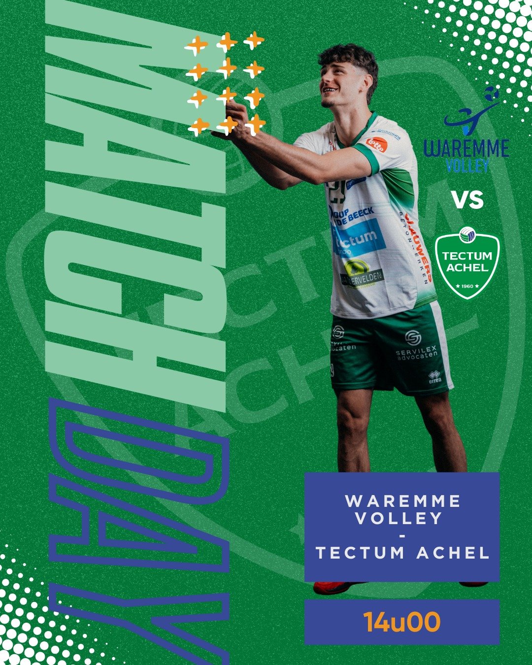 🤍 MATCHDAY 🤍
Pittige verplaatsing naar Waremme vandaag, Green Army op post!

📅 11 Januari 2026 | 20u30
📍 P&ocirc;le Ballons | Chauss&eacute;e Romaine 67 | 4300 Waremme
💻 https://watch.lottovolleyleague.be/Men