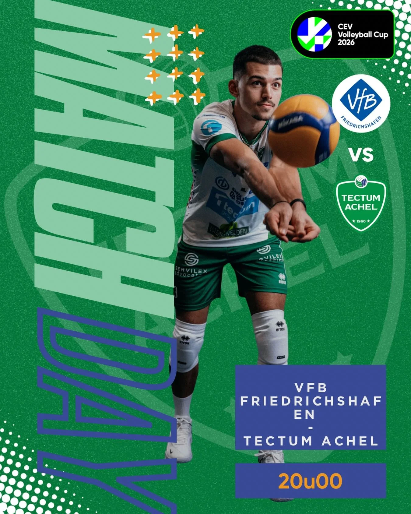 🤍 MATCHDAY 🤍
1/8th Finals against @vfb_volleyball 🇩🇪