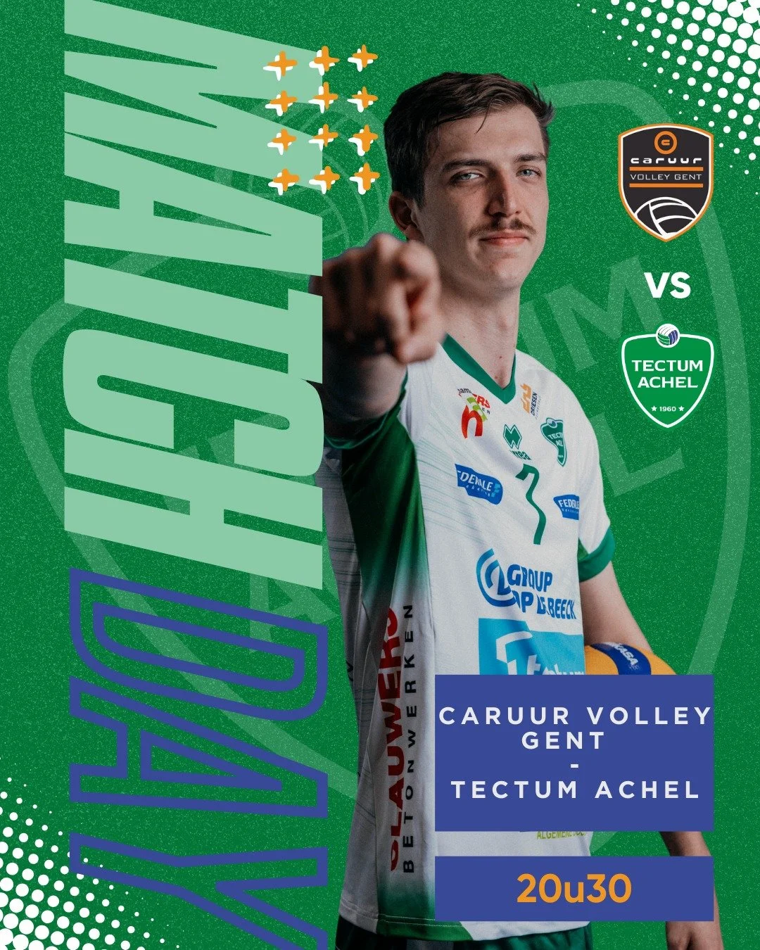 🤍 MATCHDAY 🤍
Hopelijk gaan we vandaag in Gent verder op ons niveau van woensdag!

📅 24 januari 2026 | 20u30
📍 EDUGO Arena | Sint-Jozefstraat 16 | 9041 Oostakker
💻https://watch.lottovolleyleague.be/Men