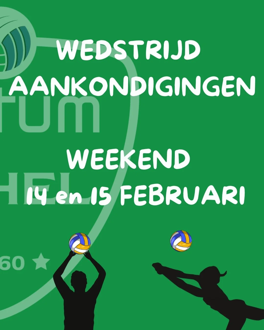 Weekend 14 &amp; 15 februari 

Succes aan beide ploegen!