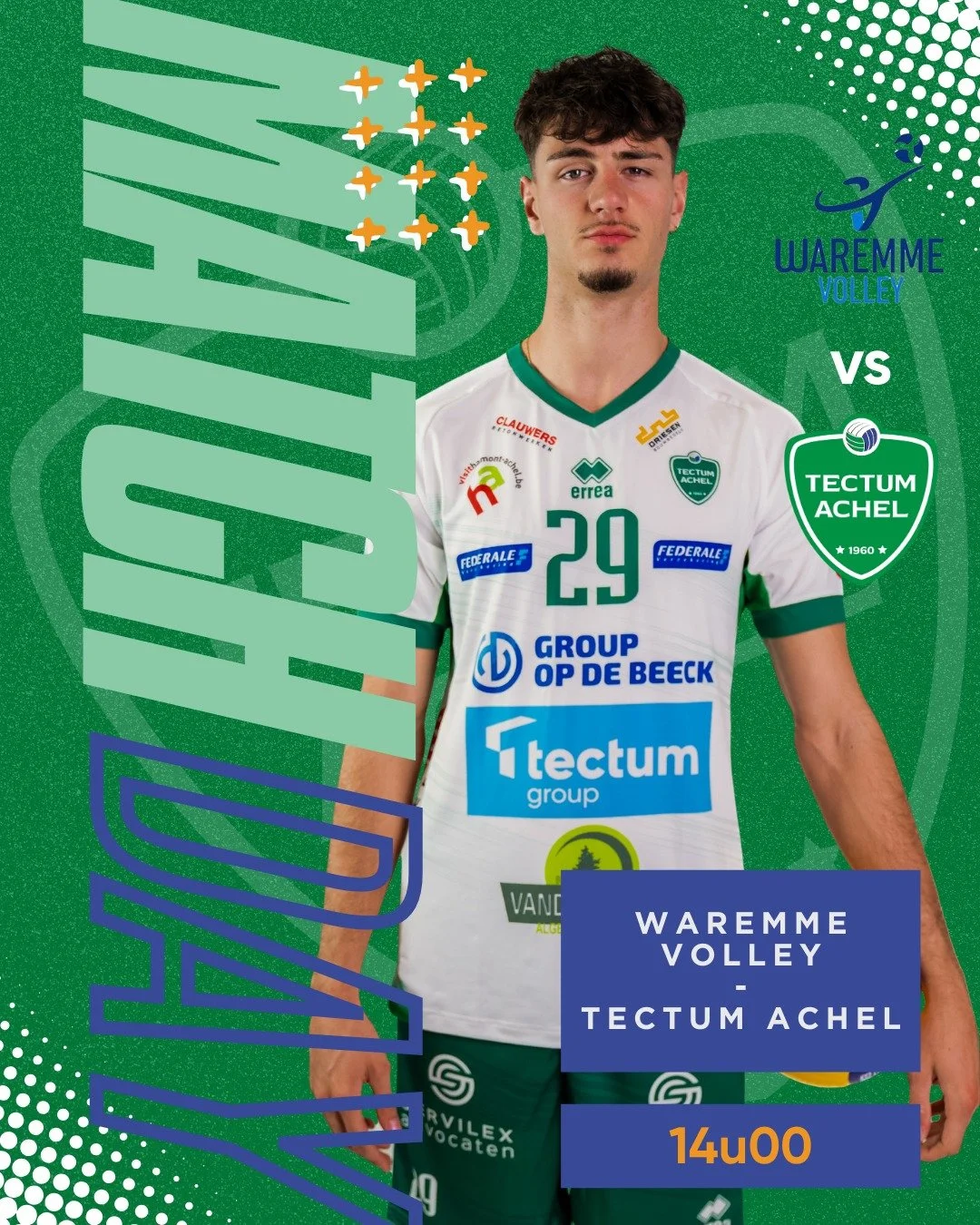 🤍 MATCHDAY 🤍
Vol voor de 3 punten vandaag in Waremme, wij rekenen op jullie!

📅 22 februari 2026 | 20u30
📍 P&ocirc;le Ballons | Chauss&eacute;e Romaine 67 | 4300 Waremme
💻 https://watch.lottovolleyleague.be/Men