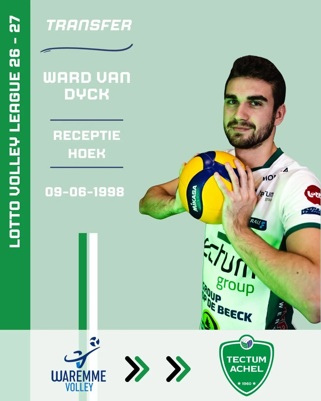 💚 TRANSFERNIEUWS 💚
Ward Van Dyck keert terug naar zijn bekende stal. Robin Overbeeke wordt rechterhand van T1 Tim Verschueren

De transfermolen is in volle gang en Tectum Achel bevestigt, na het aanstellen van T1 Tim Verschueren vanaf volgend seizo