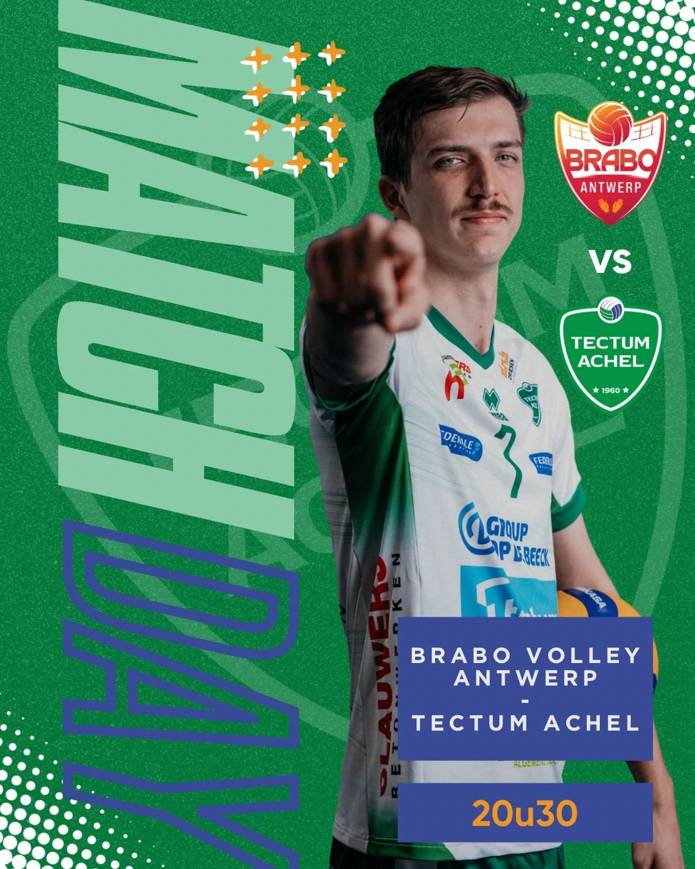 🤍 MATCHDAY 🤍
Kunnen we eindelijk onze eerste overwinning pakken in De Arena? 🤞🏼

📅 14 maart 2026 | 20u30
📍 Sporthal Arena | Arenaplein 1 | 2100 Deurne
💻https://watch.lottovolleyleague.be/Men