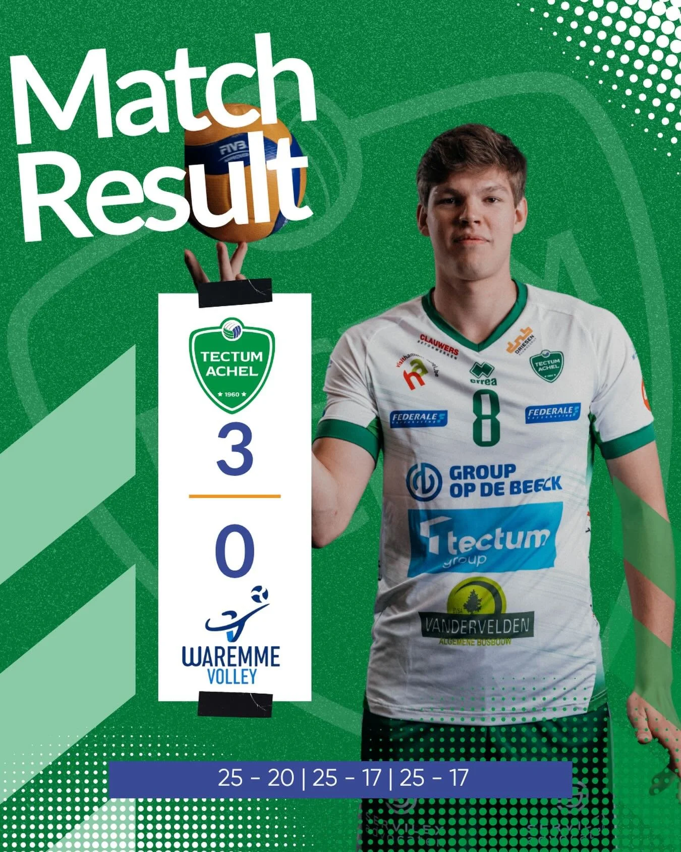 2e overwinning deze week, zo springen we (tijdelijk) naar de eerste plaats 🫡

Michiel Fransen is your 🌟 Of The Game!