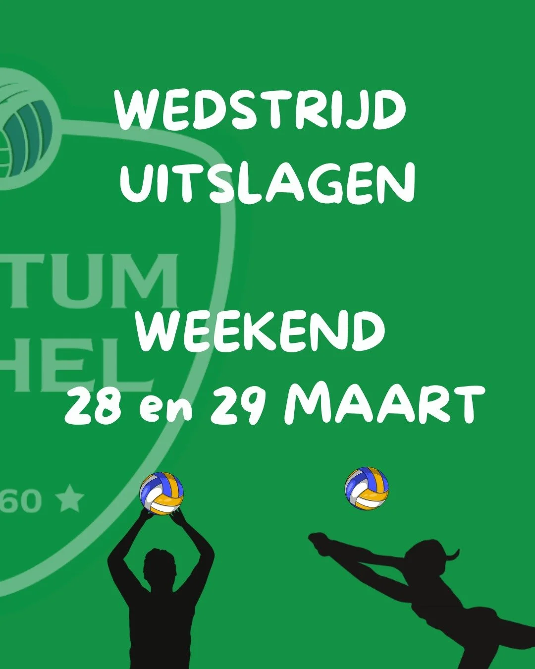 Uitslag weekend 28 &amp; 29 maart 

Dit weekend speelde onze U11 Meisjes 3-3 kampioen! Dikke proficiat! 💚