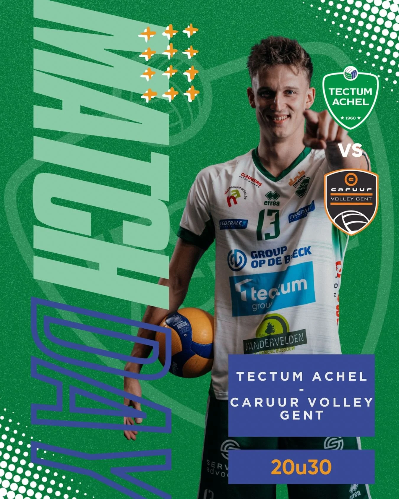 🤍 MATCHDAY 🤍
Onze laatste thuiswedstrijd in de Challenge play-offs! Laat De Koekoek nog een keer daveren voor de richting de kwartfinales trekken 🫡

📅 8 april 2026 | 20u30
📍 Sporthal De Koekoek | Grevenbroekstraat 11 | 3930 Hamont-Achel
💻https: