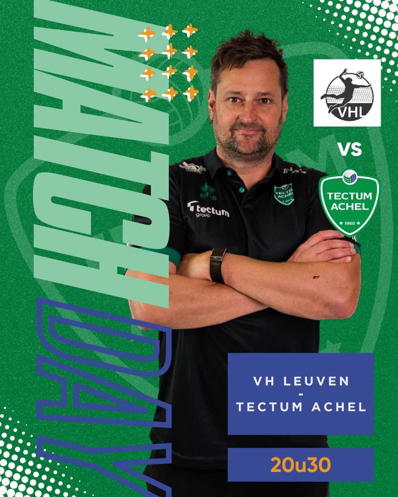 🤍 MATCHDAY 🤍
Kwartfinale nummer 1, we gaan er meteen een lap op geven!

📅 15 april 2026 | 20u30
📍 Sportoase | Philipssite 6 | 3001 Leuven
💻https://watch.lottovolleyleague.be/Men