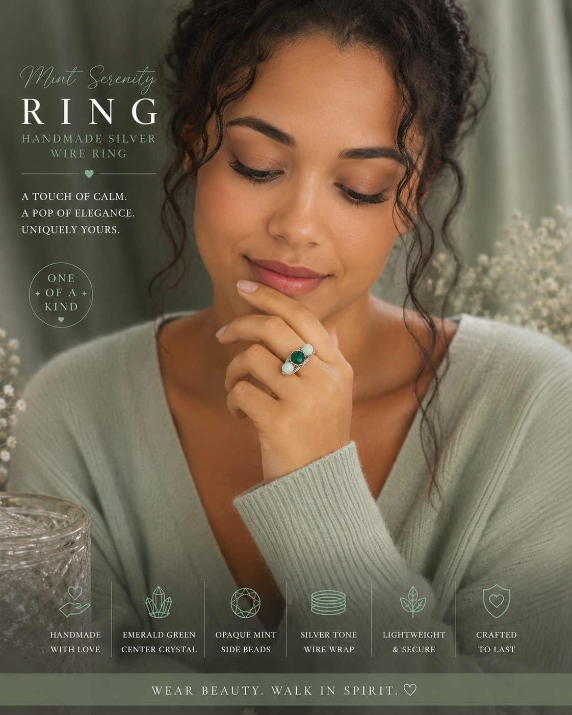 Bloom in Grace: The Story Behind the Mint Serenity Ring